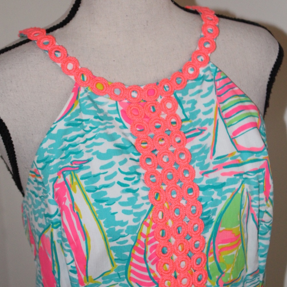 Lilly Pulitzer, Sasha Shift dress Pop Up UGotta Regatta Sailboat - Picture 6 of 12